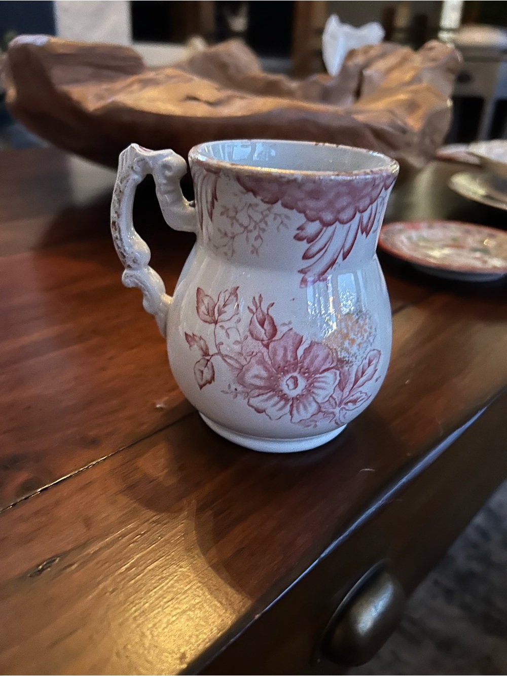 Vintage Floral Ceramic Transferware,ironstone Creamer